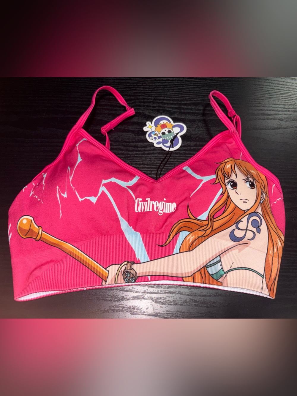 NWT Civil Regime X One Piece Nami Anime Kelly Seamless Sports Bra